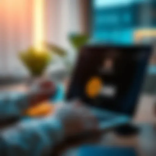 A user is purchasing XMR using credit cards, Apple Pay, and Google Pay on a laptop with a secure wallet setup visible on the screen.