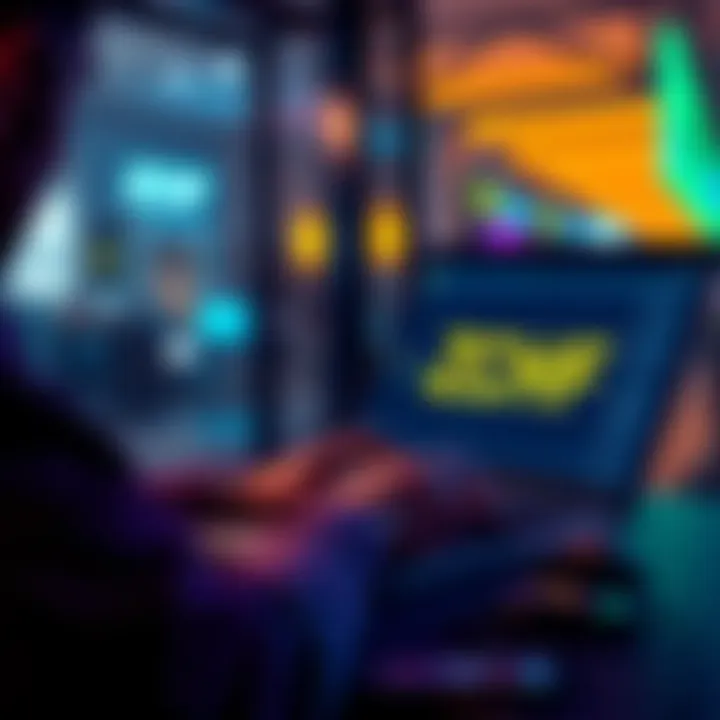 A person using a laptop to buy ZCHF cryptocurrency on Uniswap with MetaMask wallet