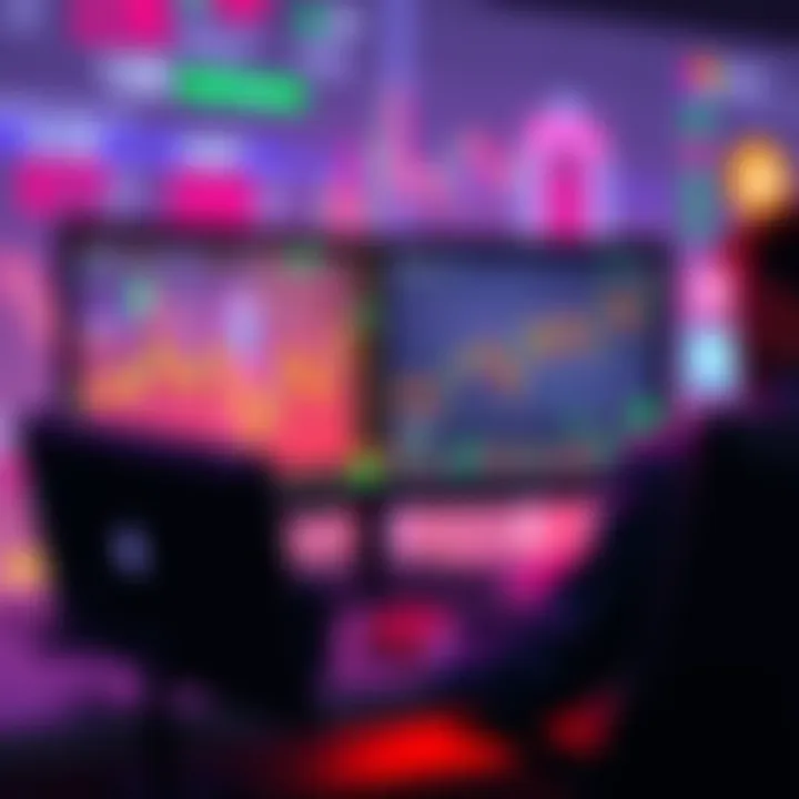 User on computer trading stocks like Apple and Tesla on Bybit using USDT