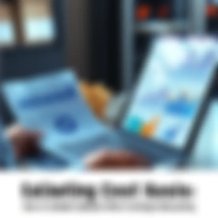 Calculating Cost Basis A person analyzing financial documents with graphs and charts on a laptop, estimating cost basis for investments