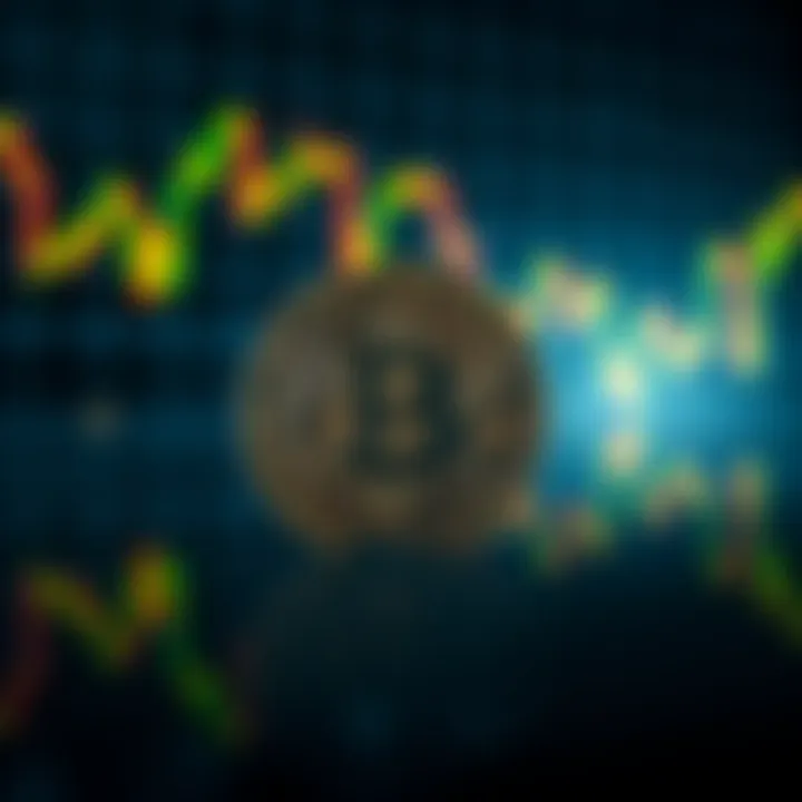 Bitcoin symbol with a calm market background, indicating stabilization after a correction