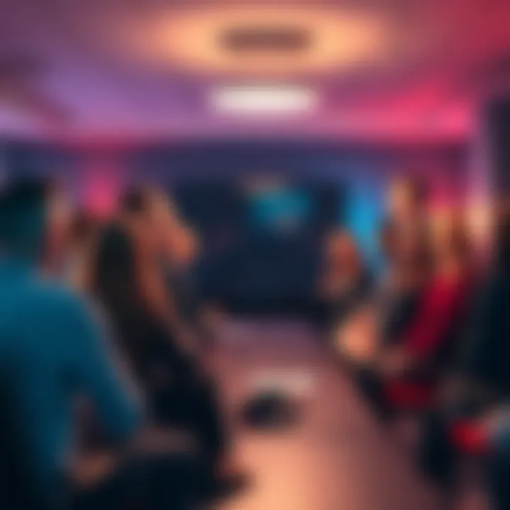 Various people discussing potential candidates for the Hedera council in a meeting room