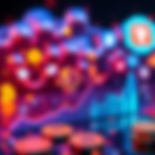 A graph showing the upward trend of Cardano's growth with digital currency symbols in the background.