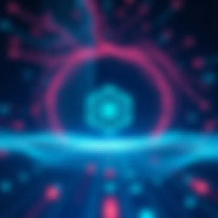 An illustration showing the Cardano logo with a digital representation of speed and connectivity, symbolizing the launch of the Leios testnet.
