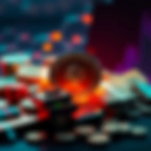 Visual representation of a financial fund supporting Cardano's ecosystem growth, featuring money symbols and Cardano logo.