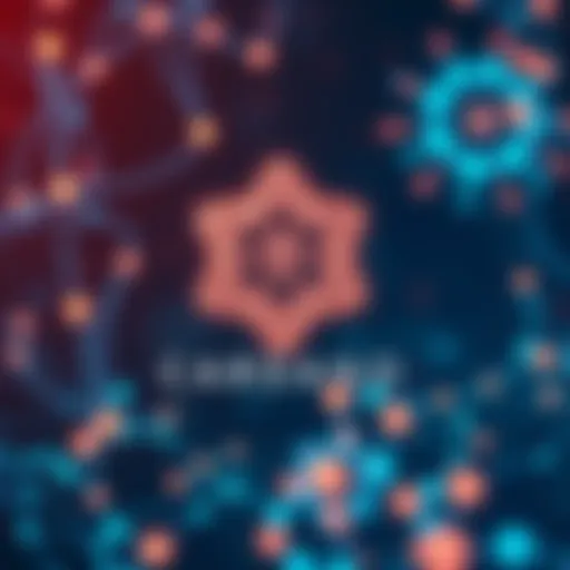 A graphic showing the Cardano logo with a backdrop of network connections, illustrating the mainnet incident.