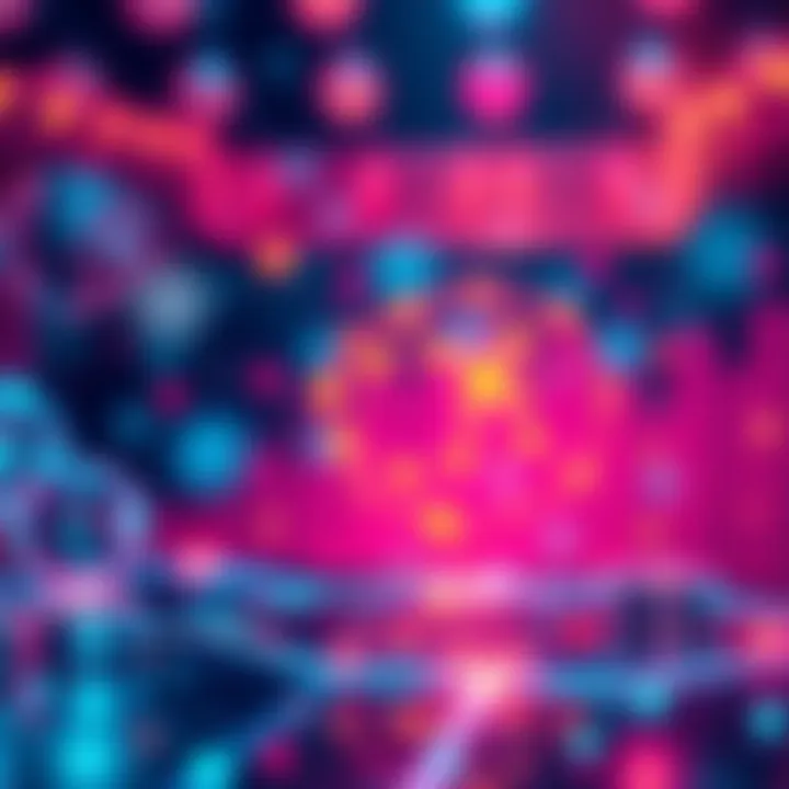Visual representation of Cardano's blockchain protocol upgrades with vibrant colors and digital icons symbolizing efficiency and community growth.