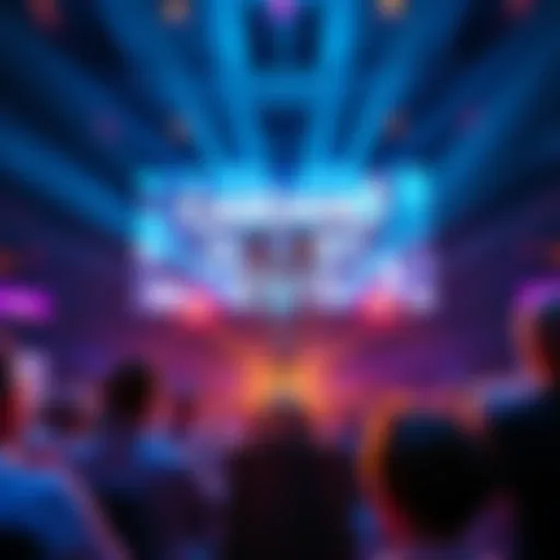Celebration of Cardano Summit 2025 at the ICE Awards in London with a trophy in focus and attendees applauding