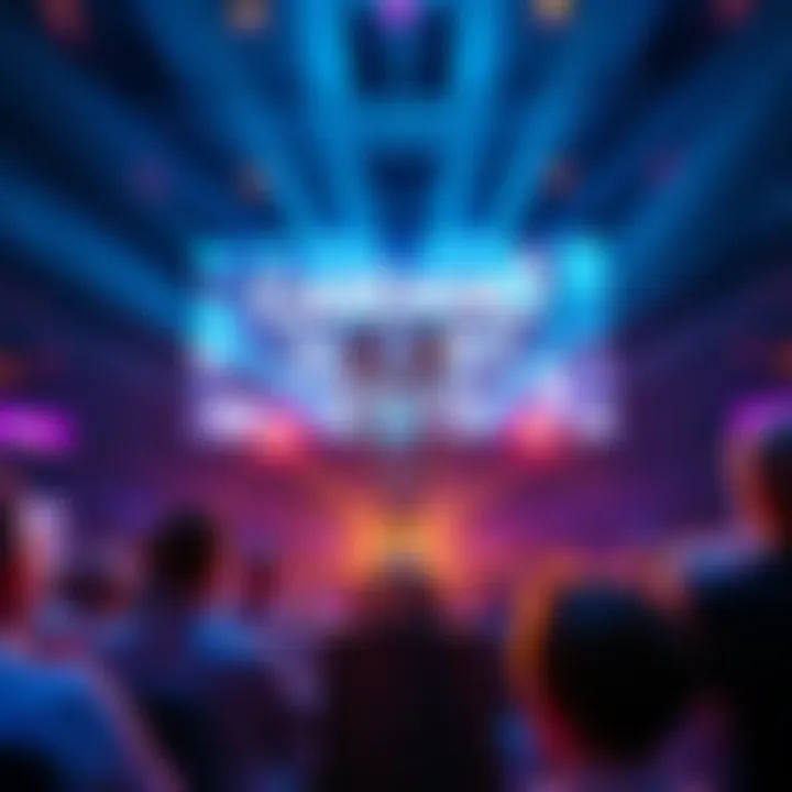 Cardano Summit 2025 Award Ceremony Celebration of Cardano Summit 2025 at the ICE Awards in London with a trophy in focus and attendees applauding