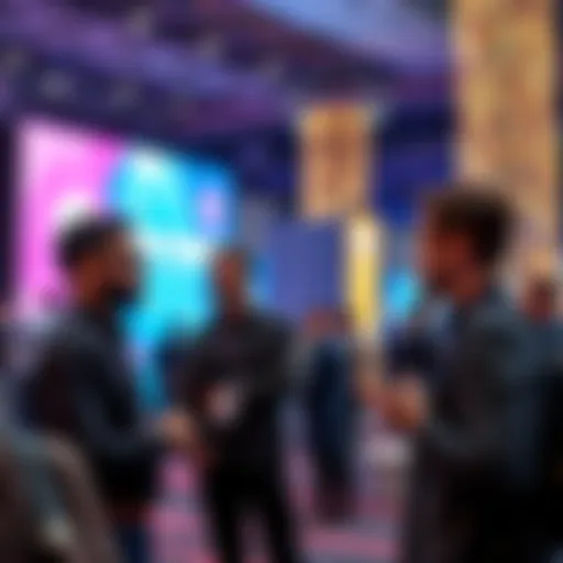 Members of the Cardano delegation talking with participants at the Open Source Summit 2026, sharing ideas and insights.