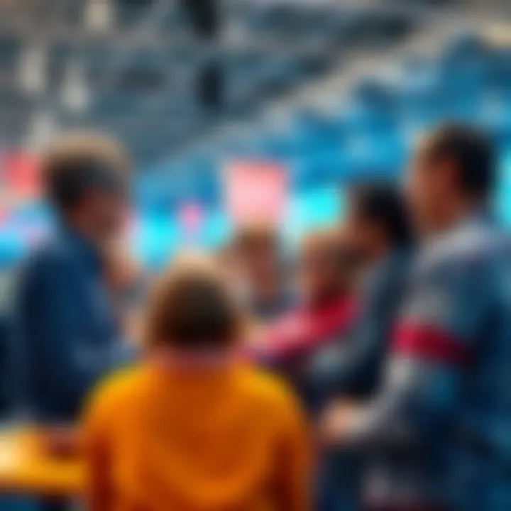 A group of people discussing their experiences with Cars and Bids at an online auction event.