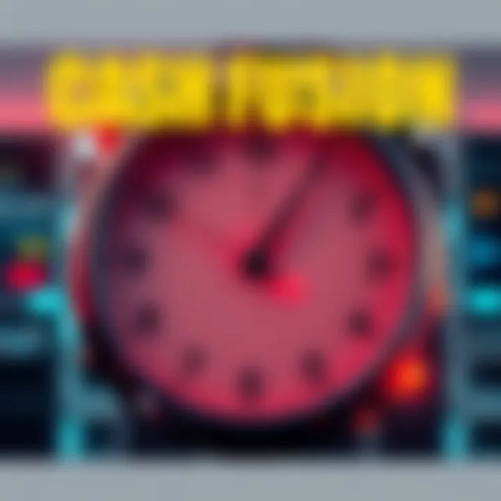 Clock showing time spent on cash fusion process and planning