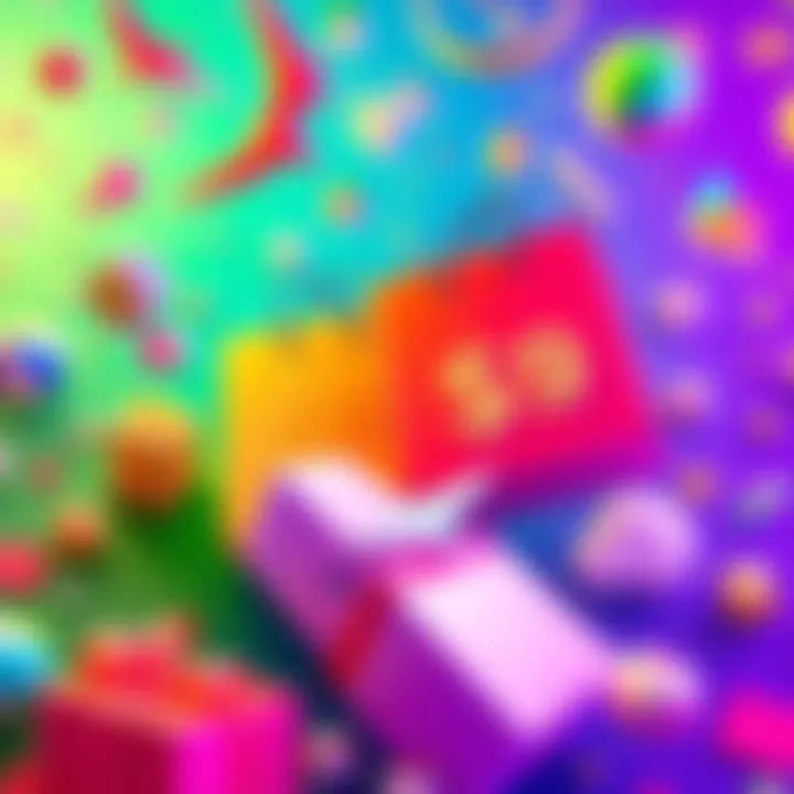 A vibrant graphic showing cashback offers and rewards for Cyber Monday, including elements like money, shopping bags, and travel discounts.