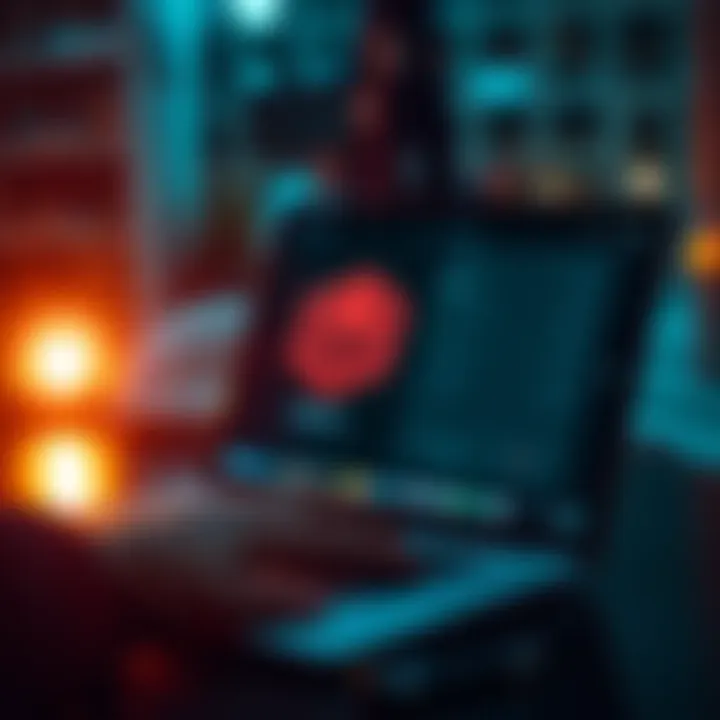 Cashing Out Monero A person using a laptop to convert Monero into stablecoins, with a digital wallet app open on the screen.