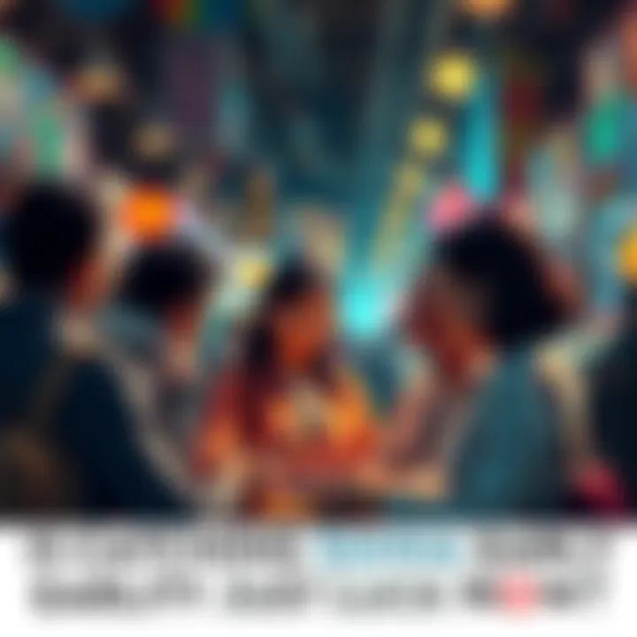 People discussing strategies to acquire Solana coins early in a busy market setting