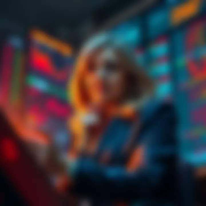 Cathie Wood of Ark Invest making significant stock purchases in Coinbase, Circle, and BitMine, symbolizing confidence in the crypto market.