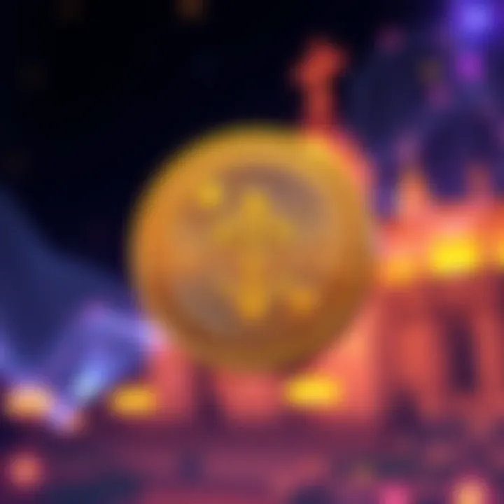 A digital representation of the Catholic Stablecoin Token, symbolizing modern donations with blockchain technology.