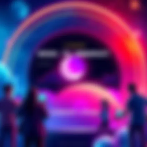 Visual representation of CC MOONDAO's community with new website launch, finance growth graphs, and team members including Ecosystem Growth Officer.