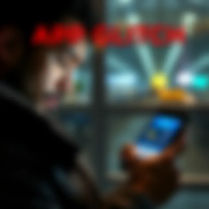 A person looks frustrated while using the CDC app on their phone, showing reappearing card details on the screen.