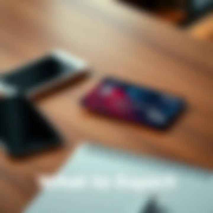 A close-up of a CDC Visa Signature card placed on a wooden table with a smartphone and a notepad nearby, symbolizing the card replacement process.