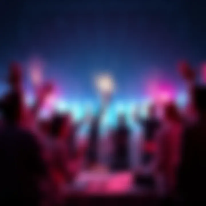 Celebrating a Victory Group of people discussing and debating whether a recent event is a win or not