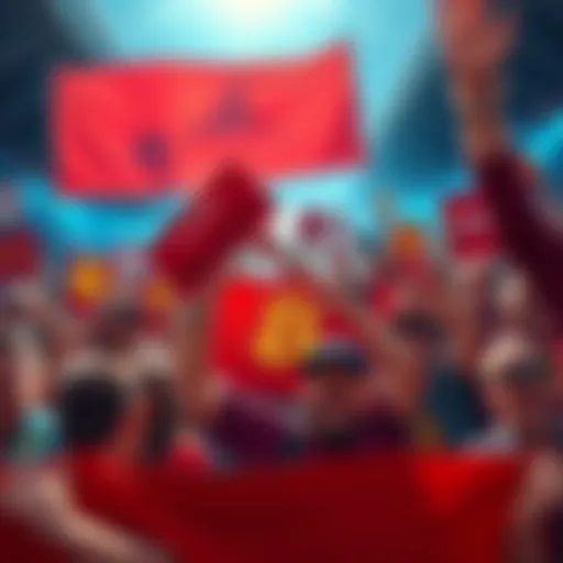 A group of people cheering and celebrating a surge in altcoin values at a rally, holding signs and banners related to cryptocurrency.