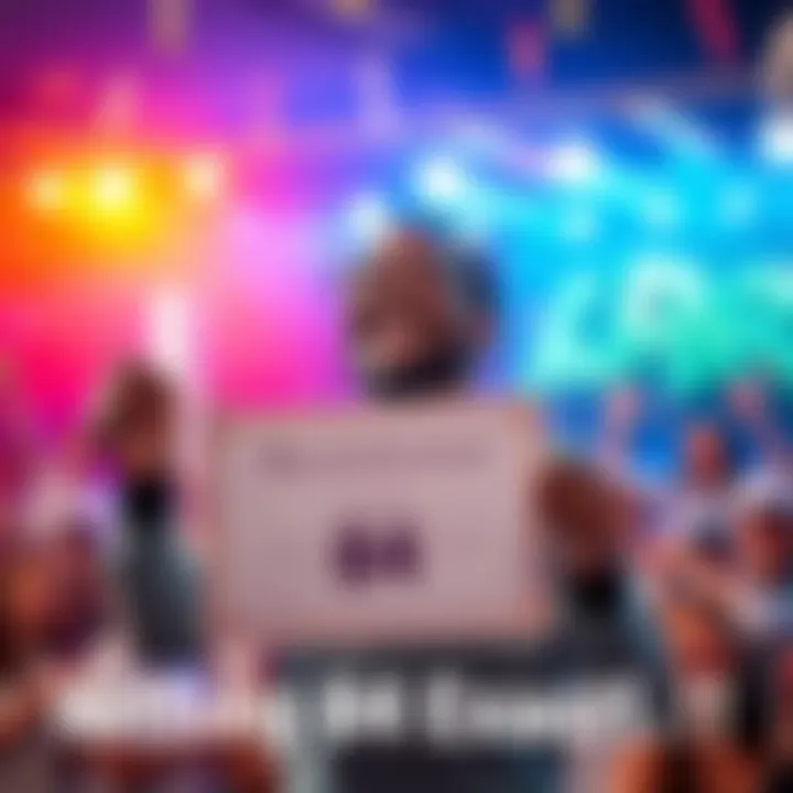 A person holding a certificate with the score 84, smiling enthusiastically at a celebration