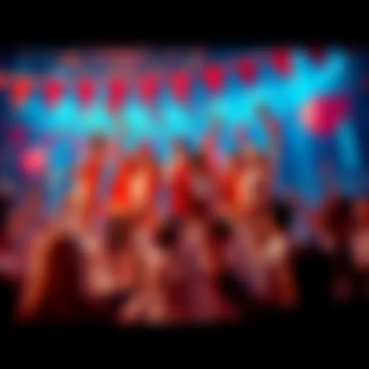 People celebrating the achievement of completing 1000 lands with confetti and banners