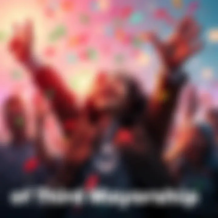 A person joyfully celebrating the achievement of their third mayorship with 60 new parcels and seven legendary plots.