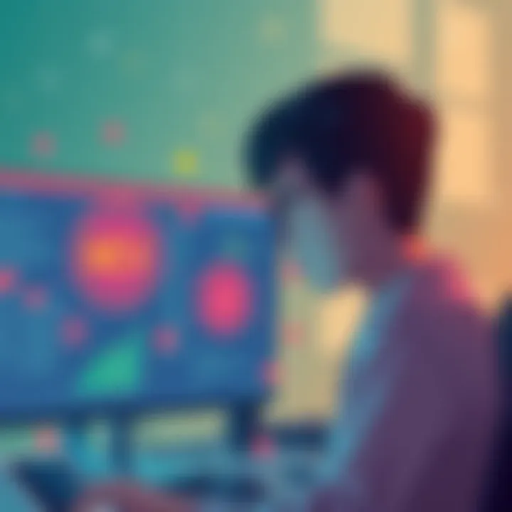 Illustration of a person looking worried at a computer screen, with symbols of centralization and MEV around them, representing the dangers of unfair blockchain practices.