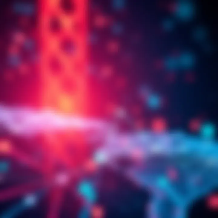 Chainlink Connecting Blockchains and Data A visual representation of Chainlink linking various blockchains to real-world data sources, symbolizing smart contracts and automated finance.