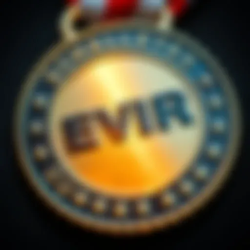 Close-up of a challenge coin showing incorrect letters on the design, highlighting a mistake made in the order process.