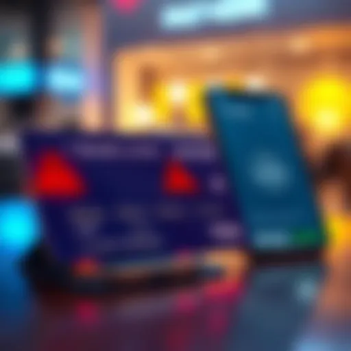 A graphic showing a credit card and a payment app with warning signs, indicating changes in payment options for Barclays and Amex users