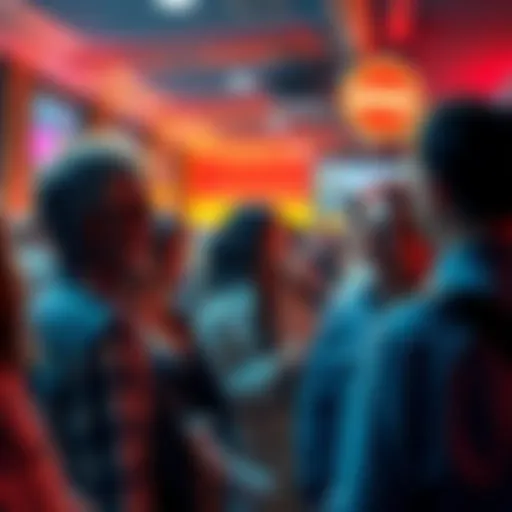 A group of people gathered to talk with Nicholas at a community event