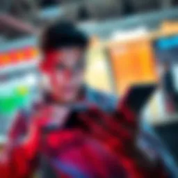 A person looking worried while reading chatbot messages on their smartphone about banking issues