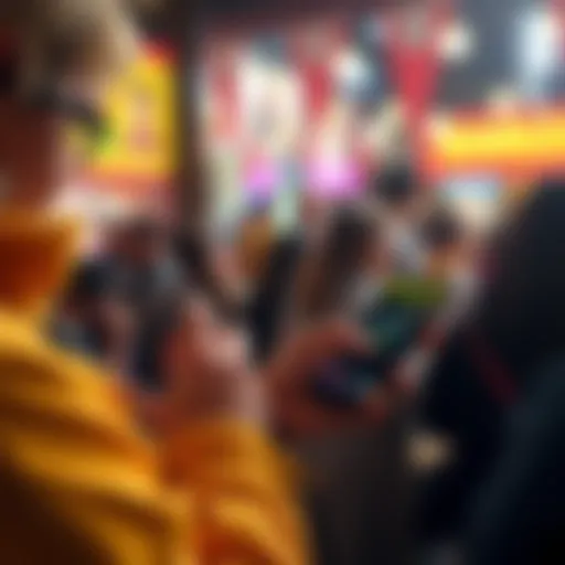 A person looking at a raffle ticket and checking their smartphone for prize notifications