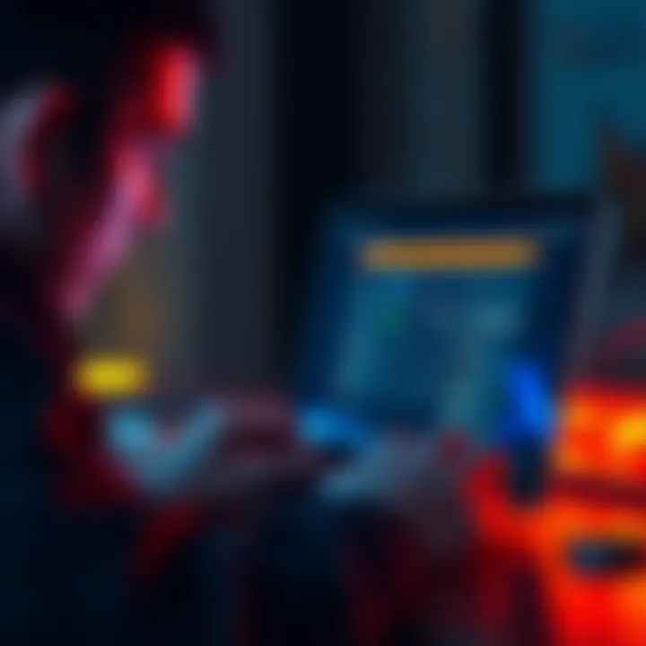 A person examining a laptop screen showing a crypto wallet interface, looking concerned about the legitimacy of the platform.