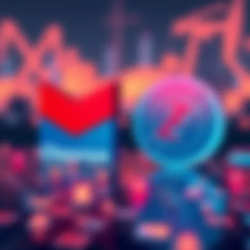 Chevron and Exxon logos displayed alongside symbols of blockchain technology, representing their involvement in energy projects in Venezuela.