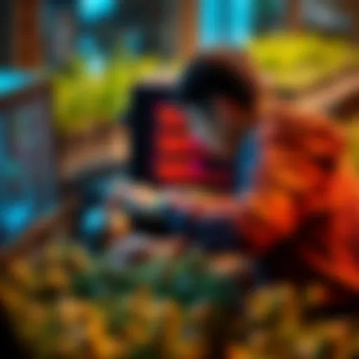 A person transferring data from one computer to another while managing Chia plots