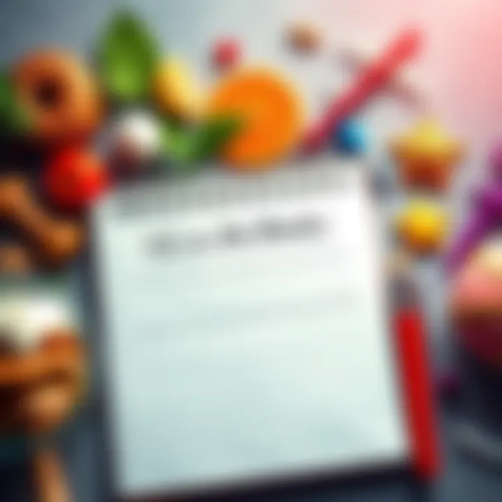 A notepad with blank lines for people to fill in their alternative choices, next to a colorful array of options like food, activities, and travel.