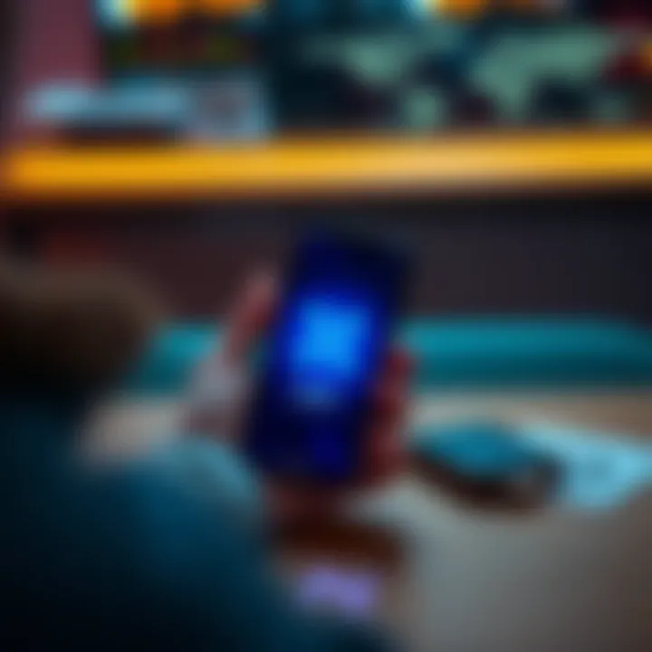 A person holding a smartphone displaying a digital wallet app with the XRP logo on the screen, alongside a hardware wallet on the table.