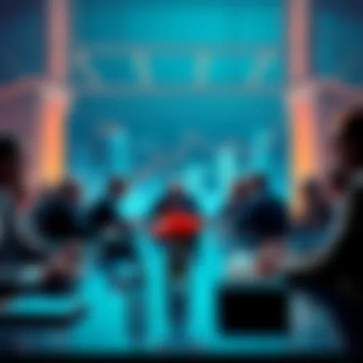 Citadel SEC Regulations Controversy A financial meeting with Citadel representatives discussing SEC regulations on DeFi stocks, showing tension among stakeholders.