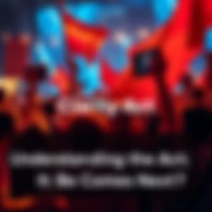 Clarity Act Celebration People celebrating the passage of the Clarity Act with signs and banners promoting unity and progress.