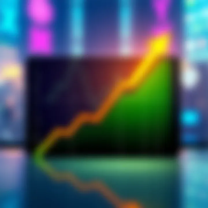 Graph showing potential rise in Hbar market value due to Clarity Act with upward trend arrow