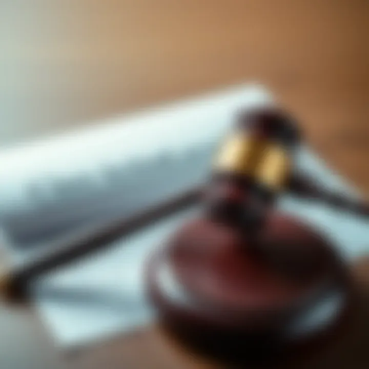 A gavel and legal documents symbolizing a class action lawsuit