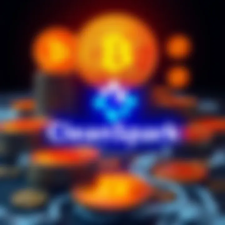 CleanSpark logo with Bitcoin coins representing the sale of 553 BTC for $36.6 million in February.