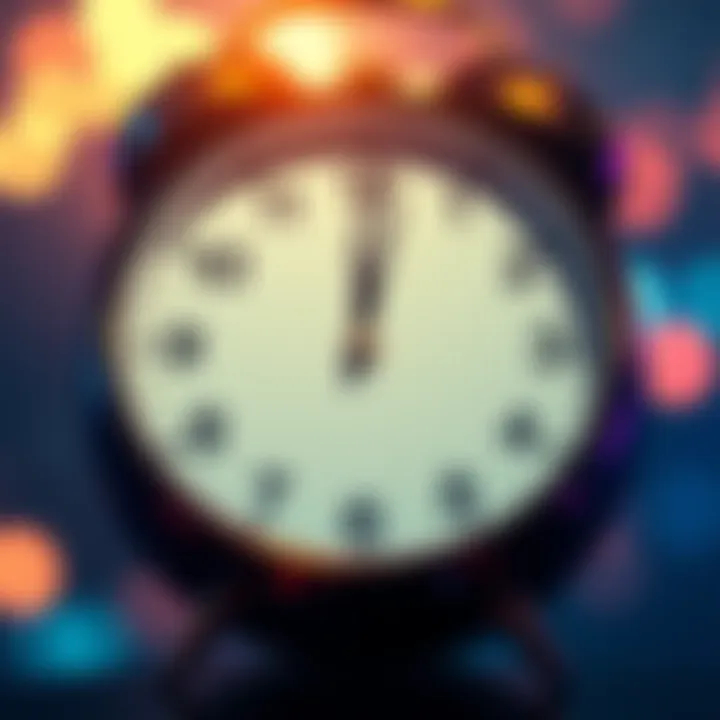 Clock with five-hour mark A clock showing the five-hour mark, symbolizing the need to wait before reacting to trends.