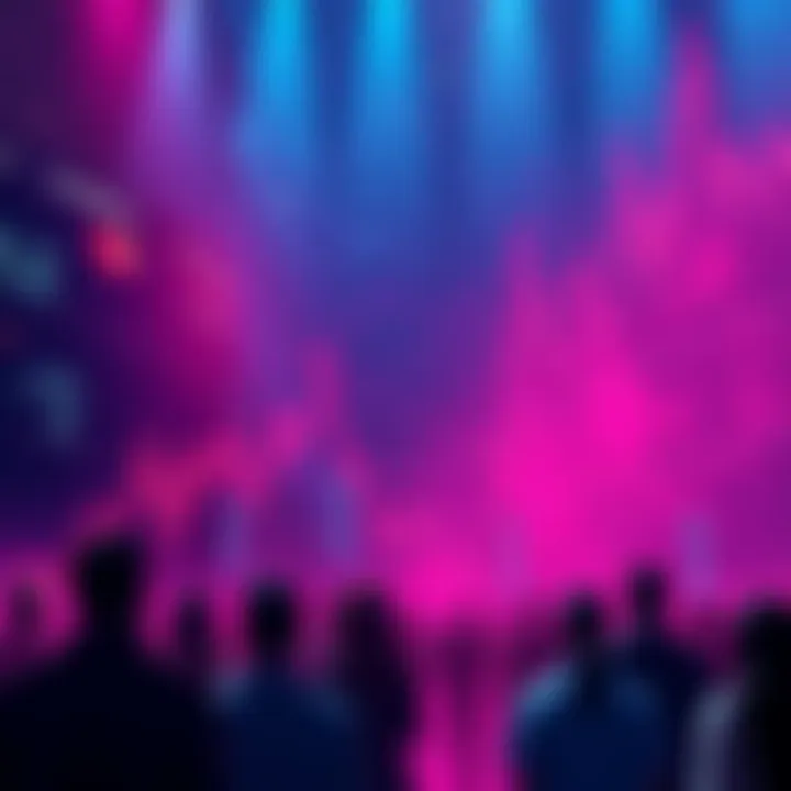 A visual representation of stake pools closing on the Cardano network, showing graphs declining and people concerned about cryptocurrency market changes.