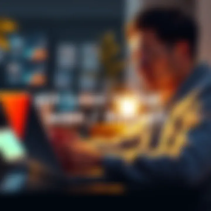 A person reviewing their Coinbase Gain/Loss Report on a laptop, looking concerned about missing cost basis information.