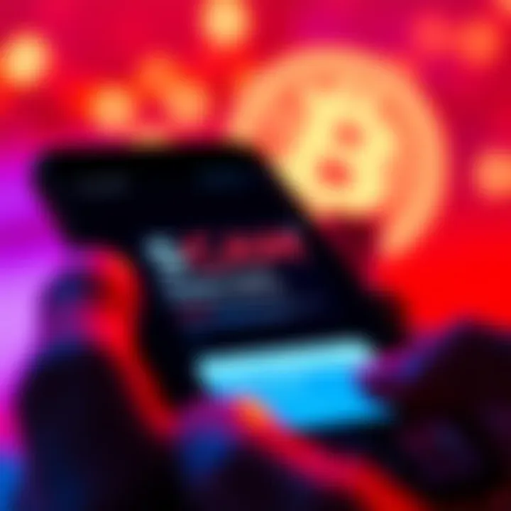 A warning message about a scam targeting Coinbase users, featuring images of a phone receiving a suspicious text and a caution symbol.